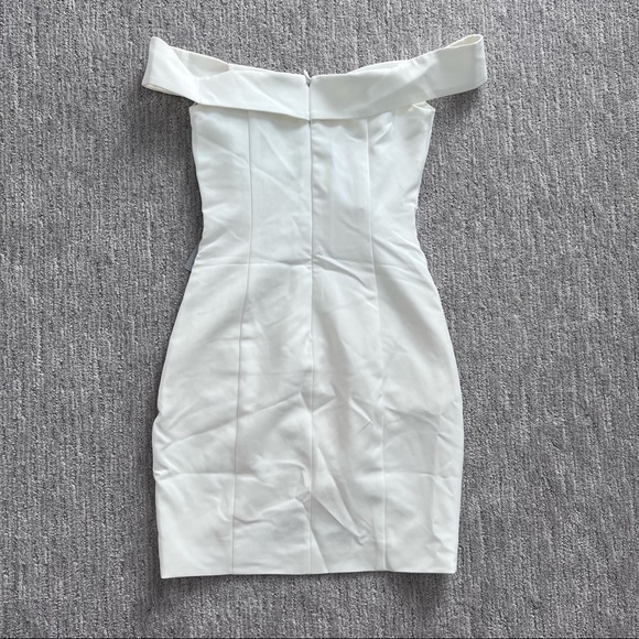 Lavish Alice Off-The Shoulder Wrap Minidress - Picture 7 of 7